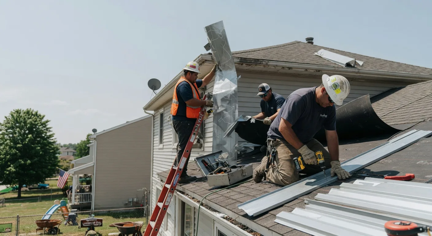 Storm Damage Metal Roof Repair in Erie, PA